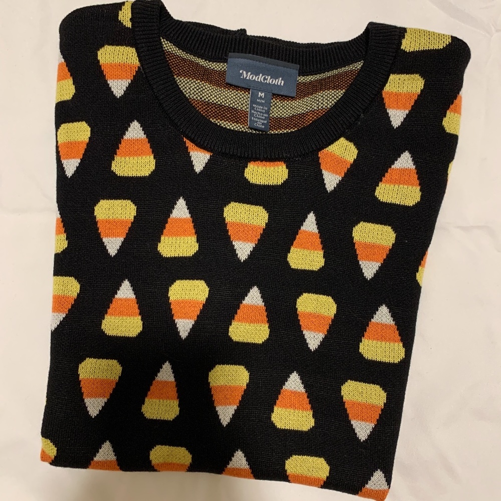 ModCloth Sweet as Candy Corn Sweater Halloween